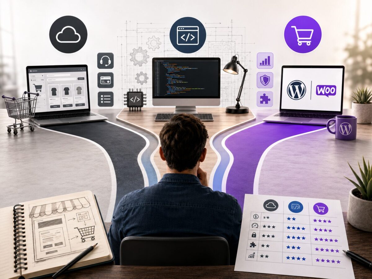 Webshop motor választása: bérelhető rendszer, egyedi fejlesztés vagy WordPress–WooCommerce